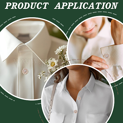 Застежка-кнопка с 1 отверстием из сплава и стразами BUTT-HY0001-18-1