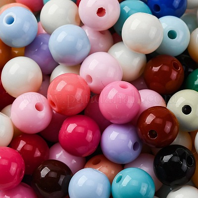 Непрозрачные акриловые бусины&nbsp;SACR-Q004-02E-1