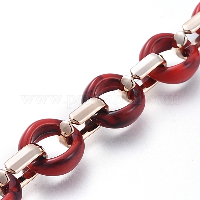 Прозрачная акриловая цепочка ручной работы AJEW-JB00547-07-1