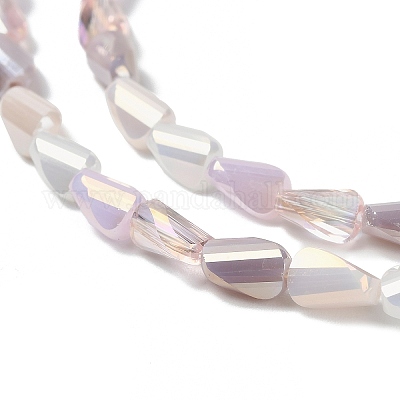 Стеклянные бусины с гальваническим покрытием  EGLA-P065-01A-02-1