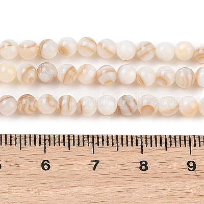 Нити бусин из натуральных пресноводных ракушек&nbsp;SHEL-T011-02-2mm-1