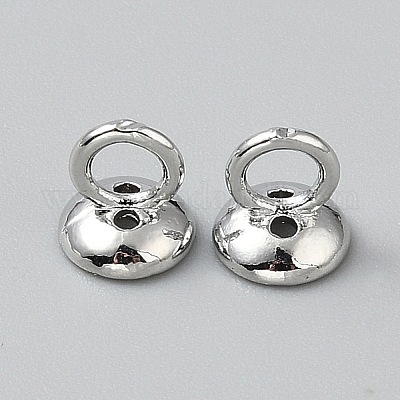 Латунные бусины колпачки подвески с отверстиями для продевания заглушек для ожерелий браслетов изготовление ювелирных изделий круглые KK-WH0079-123P-1