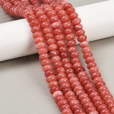 Окрашенные природные белый нефрит бисер пряди G-G107-A27-01-1