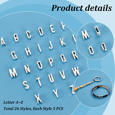 Тибетский стиль сплава алфавит слайд подвески TIBEP-PH0004-49AS-1