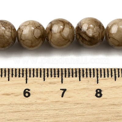 Естественно полосатый каменные бусы нити G-D315-A01-03-8mm-1