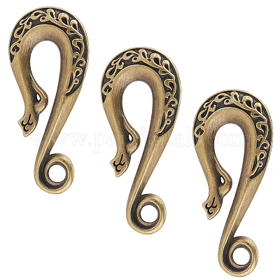 3 шт. застежки-крючки из сплава&nbsp;FIND-CP0003-47AB-1