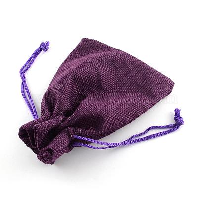 Мешки мешка шнурка упаковки мешка мешка имитационные полиэфирные ABAG-R005-9x7-10-1