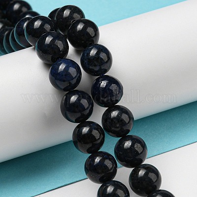 Нити кварцевых бусин из натурального дюмортьерита класса АА G-R494-A14-03-1