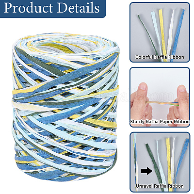 6 цвет шнуров из рафиевой бумаги OCOR-WH0063-110C-1