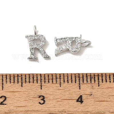 Буквица латунные микро проложить кубического циркония подвески ZIRC-F008-R-1