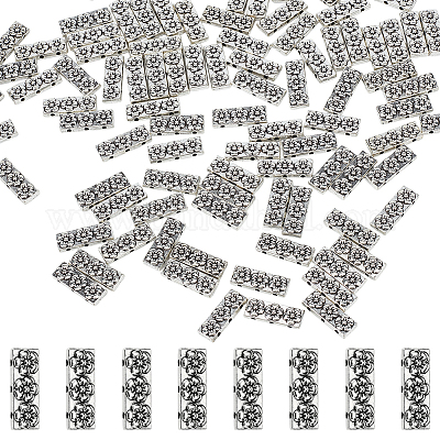 100 шт. многорядные звенья из сплава тибетского стиля FIND-WR0011-93AS-1