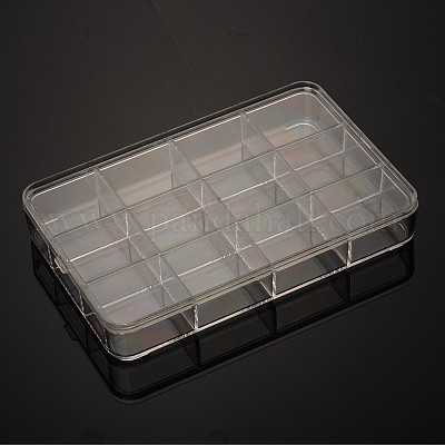 Wholesale 12 Compartments Rectangle Plastic Bead Storage