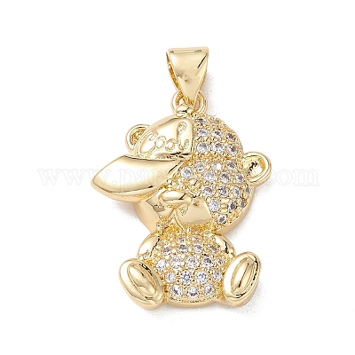 Латунные микро проложить кубического циркония подвески KK-M240-13G-1