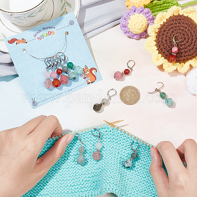 Кулон из граненого драгоценного камня маркеры петель HJEW-AB00327-1