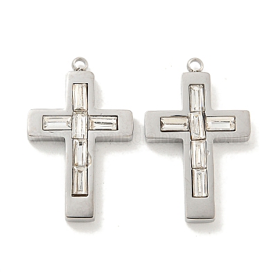 Подвески из нержавеющей стали 304 с кубическим цирконием STAS-L278-007P-1