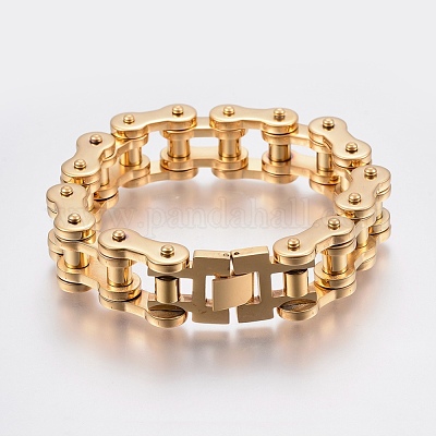 Мужские браслеты из нержавеющей стали 201 BJEW-H569-17MM-F-1