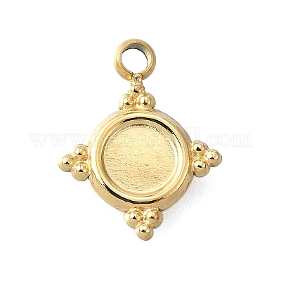 Оправы для подвесок из нержавеющей стали 304 в виде кабошонов STAS-H233-29G-1