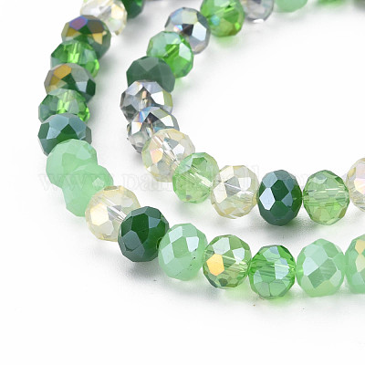 Стеклянные бусины с гальваническим покрытием  EGLA-S194-18E-1