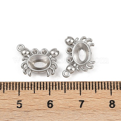 Оправы для подвесок из нержавеющей стали 304 в виде кабошонов STAS-G356-07P-01-1