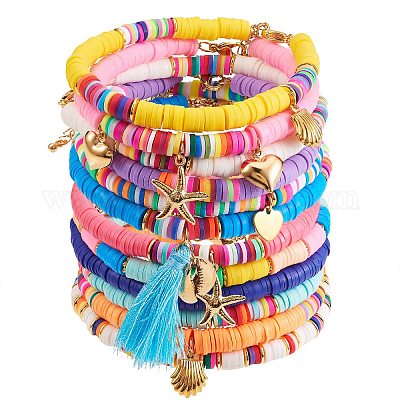 Набор браслетов и лодыжек с подвесками в виде морских звезд SJEW-SW00001-1