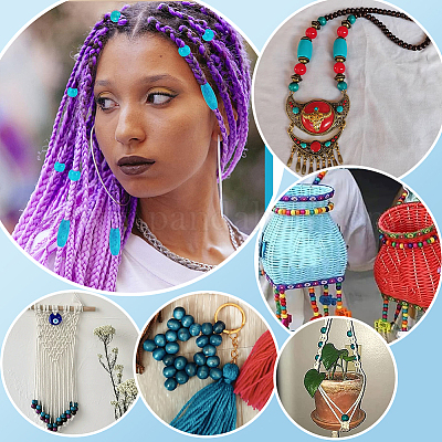 1005 шт. 5 стиля крашеных бусин из натурального дерева WOOD-PH0003-42B-1