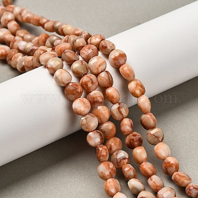 Бусы из натурального красного камня G-C179-A6mm-25-1