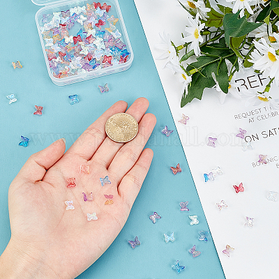 140шт 7 цвета прозрачные стеклянные кабошоны GGLA-PH0001-12-1