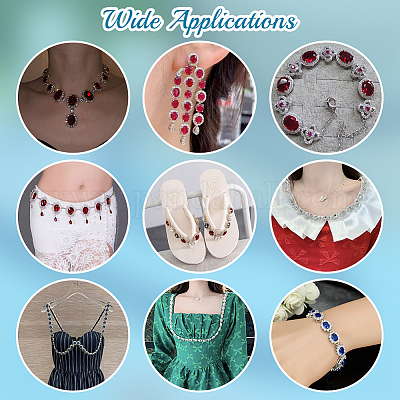 1 ярд латунных цепочек со стеклянными стразами&nbsp;KK-NB0003-96B-1