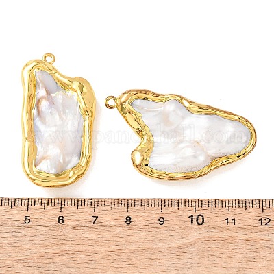 Гальваника натуральный жемчуг барокко кеши жемчуг большие подвески PEAR-F010-02G-01-1