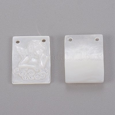 Подвески из натурального белого жемчуга SHEL-K004-05-1