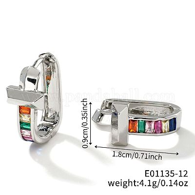 Геометрические серьги-кольца из латуни в форме буквы U для женщин SW5755-12-1