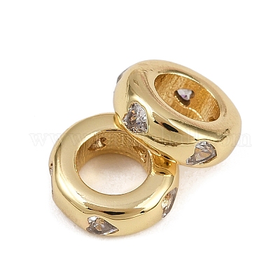 Латунные микро проложить Цирконий Европейский бисером KK-B150-24G-1