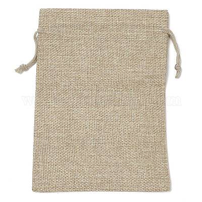 Рождественские упаковочные пакеты из мешковины с принтом ABAG-Q053-02B-12-1