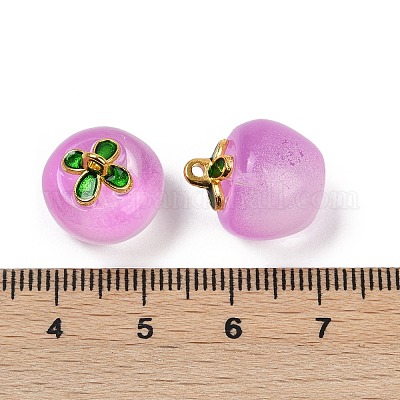 Подвески из прозрачного стекла в виде яблок X1-DGLA-E004-16H-1