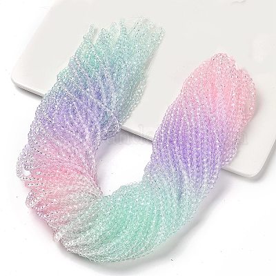 Прозрачные окрашенные стеклянные бусины DGLA-A034-T3mm-A23-1