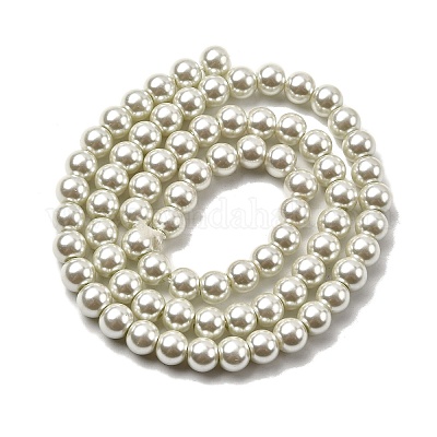 Экологичные нити жемчужных бусин из окрашенного стекла HY-A008-6mm-RB020-1