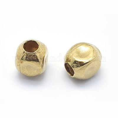 Зажимные бусины из латуни KK-A143-26B-C-RS-1
