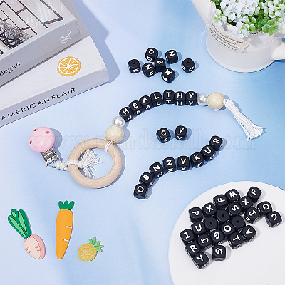 52шт 26 стильные силиконовые бусины SIL-AR0001-03A-1