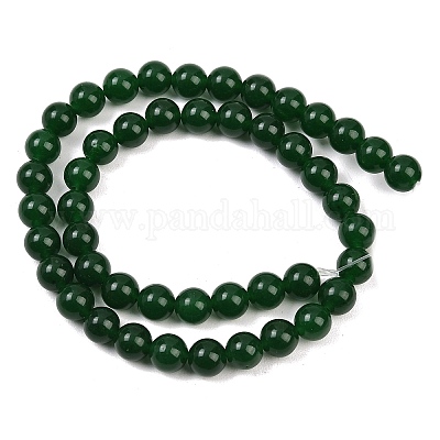 Окрашенные натуральные белые нефритовые бусины&nbsp;LS-G-C270-B01-8mm-1