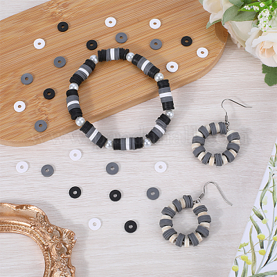 3 нить 3 цвета плоские круглые бусины ручной работы из полимерной глины CLAY-SC0001-68A-1