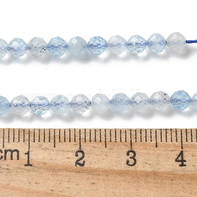 Природные Аквамарин бисер нитей&nbsp;G-F509-02-4mm-1
