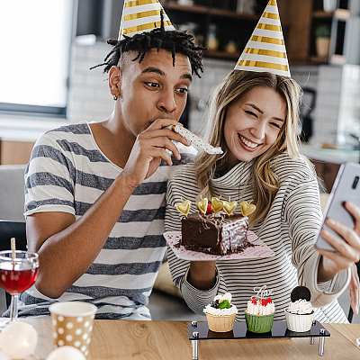 Прямоугольные акриловые витрины для тортов ODIS-WH0017-077C-1