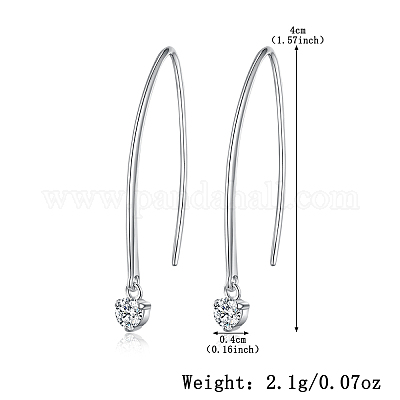 925 плоская круглая подвесная серьга из стерлингового серебра HI6104-1