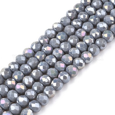 Стеклянные бусины с гальваническим покрытием  EGLA-A044-P4mm-B10-1