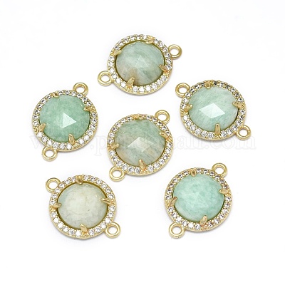 Соединители звеньев натурального амазонита G-E526-34E-1