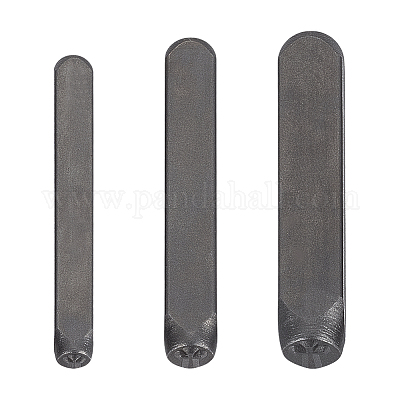 3 шт. 3 стиля штампов из стали и кожи AJEW-BC0008-98B-1