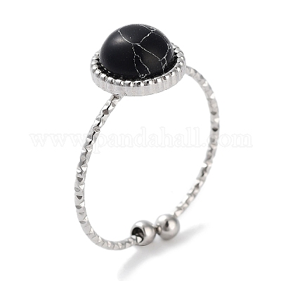 Ионное покрытие (IP) кольцо из нержавеющей стали 304 RJEW-B059-02P-04-1