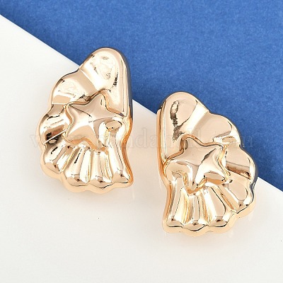 Латунь серьги EJEW-H168-08G-1