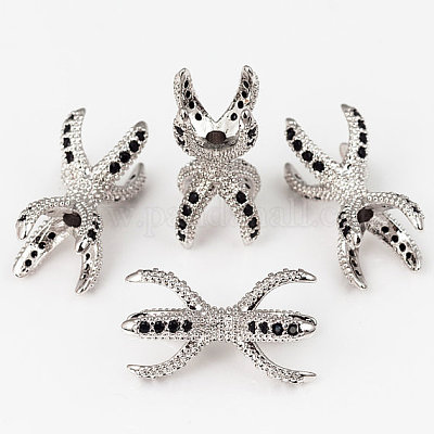 Латунные микро проложить кубического циркония бусы ZIRC-ZX0001-02P-NR-1