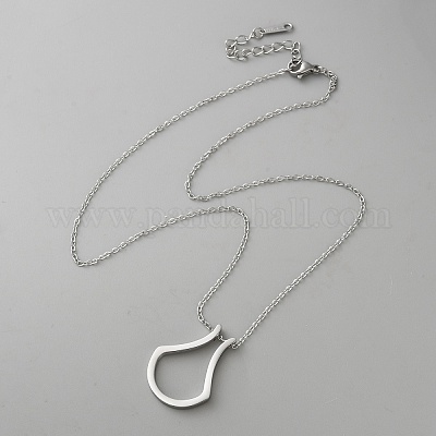 Ожерелья из нержавеющей стали NJEW-WH0035-01P-1